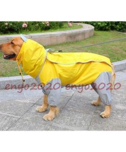 犬用レインコート 犬用 防水 レインコート 雨天対策 中型犬 大型犬 フード付き 梅雨 散歩 雨具 撥水 お洒落 ポンチョ カッパ ペット服 * レイングッズ