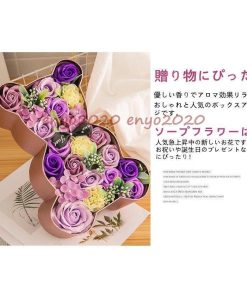 ボックス ギフト プレゼント 石鹸花 ソープフラワー お返し 結婚祝い 造花 母の日 ホワイトデー 代引不可 クマ型 ボックスフラワー * 花束、アレンジメント