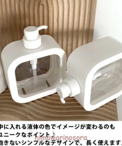 詰め替え ボトル ディスペンサー 500ml 液体用 プッシュ式 インテリア ハンドソープ キッチン  雑貨 北欧 モダン  洗剤入れ バスグッズ 浴室 シンプル お風呂 * ドレッシングボトル