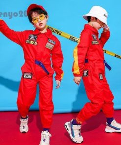 キッズダンス衣装 ヒップホップ HIPHOP オールインワン ロンパース ベルト セットアップ 長袖 チア 子供 男の子 女の子 練習着 ジャズダンス セール ステージ * 新体操ウエア