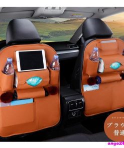 テーブル 後部座席収納 カーアクセサリー 車載用 多機能 収納 カー用品 バックシート 車 レザー ドリンクホルダー ゴミ箱付き　車載ポケット 合皮 ポケット * 収納用品