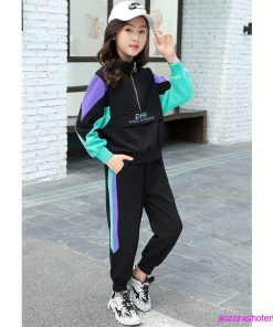 ジャージ キッズ 女の子 上下 長袖 春秋 子供服 セットアップ パーカー Tシャツ ロングパンツ 長ズボン 韓国子ども服 可愛い おしゃれ スポーツウェア ジュニア * ジャージ