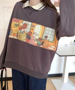 レディース 襟付き フロントボタン ドロップショルダー ゆるTシャツ Tシャツ トップス 切り替え * 長袖