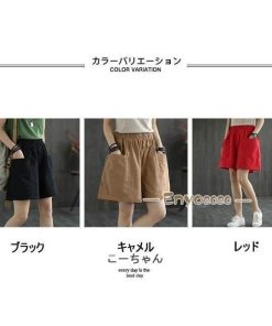 ハーフパンツ サマーパンツ 着痩せ 短パン レディース 体型カバー ショートパンツ ワイドパンツ 大きいポケット 5分丈パンツ 五分丈 夏 半ズボン * その他スカート、パンツ