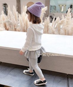 プリーツ スカッツ チュチュスカッツ 女の子 レギンスパンツ ボトムス スカート 子供服 重ね着 ロングパンツ パンツ キッズ 10分丈 フレア * スカート