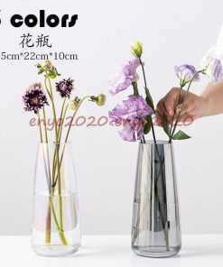 花瓶 ガラス製 おしゃれ フラワーベース 透明 生け花 造花用 水栽培ポット 花器 花びん かびん シンプル インテリア 置物 リビング 窓辺 書斎 寝室 食卓 玄関 * 花瓶、花器