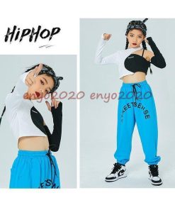 キッズ ダンス衣装 へそ出し 練習服 ヒップホップ トップス パンツ へそ出し ダンス衣装 子供 HIPHOP ジャズダンス 応援団 発表会 単品販売 体育祭 演出服 * レッスンウエア