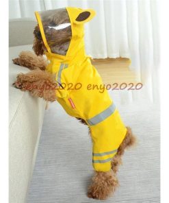 ！犬服 カッパ ポンチョ 反射光 撥水 雨具 帽子 犬の服 フード付き ドッグレインコート ドッグウェア 防水 * レイングッズ