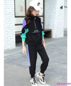 ジャージ キッズ 女の子 上下 長袖 春秋 子供服 セットアップ パーカー Tシャツ ロングパンツ 長ズボン 韓国子ども服 可愛い おしゃれ スポーツウェア ジュニア * ジャージ