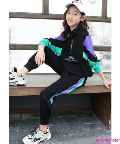 ジャージ キッズ 女の子 上下 長袖 春秋 子供服 セットアップ パーカー Tシャツ ロングパンツ 長ズボン 韓国子ども服 可愛い おしゃれ スポーツウェア ジュニア * ジャージ