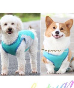 犬用 冷却ベスト 小中型犬用 ひんやりお散歩 ベスト 濡らして絞る 熱中症対策 暑さ対策 冷感ベスト 夏 クール シャツ お出かけ 訓練 ペット服 犬服 夏服 * 犬の服