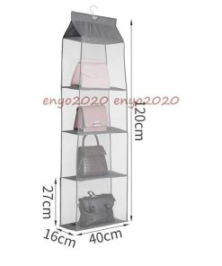 見せる(宅急便のみ対応) 　4層 ラック カバン シンプル クローゼット 吊り下げ メッシュ　おしゃれ バッグ収納ラック ハンガーラック バッグ 四季通用 収納 * 収納ケース