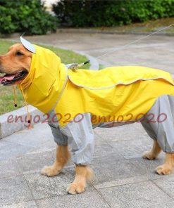 犬用レインコート 犬用 防水 レインコート 雨天対策 中型犬 大型犬 フード付き 梅雨 散歩 雨具 撥水 お洒落 ポンチョ カッパ ペット服 * レイングッズ