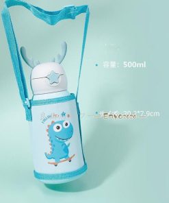 水筒 ストロー 2way 女の子 男の子 子供 500ml  魔法瓶 キッズ ボトル保温 手提げ 入園祝い 入学祝い 通園 通学 可愛い ベルト付き * 子ども用水筒