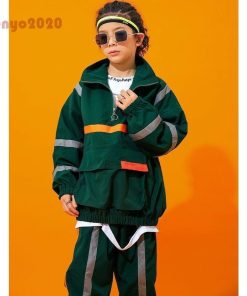 キッズ ダンス衣装 セットアップ ヒップホップ HIPHOP  子供 上下セット トップス ズボン パンツ ジャズダンス ステージ衣装 練習着 演出服 セール * 新体操ウエア