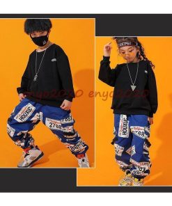 キッズ ダンス衣装 トップス パンツ ヒップホップ シャツ 女の子 男の子 HIPHOP ブラック ホワイト 子供 団体服 大きい 応援団 演出 文化祭 発表会 イベント * レッスンウエア