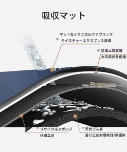 珪藻土バスマット、大理石柄 柔らかい珪藻泥吸収フットパッド、ドアの下にフィットする薄いバスルームラグ屋内外の防水に適しています、カーペットマット * バスマット