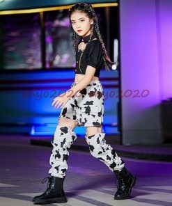 キッズ ダンス衣装 セットアップ へそ出し 女の子 トップス パンツ 韓国 子供 HIPHOP ヒップホップ ステージ衣装 120-170cm ジャズダンス 団体服 大きい * レッスンウエア