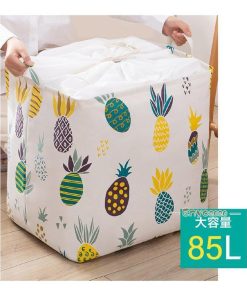 衣類 収納袋 大容量 幅45cm×奥行35cm×高さ55cm 巾着紐付き ふとん 収納ケース 85L * 収納ケース