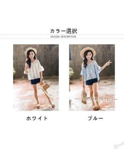 子供服 夏服 セットアップ キッズ 女の子 韓国子供服 上下セット 2点セット トップス 半袖 Tシャツ シフォン ショートパンツ 短パン 140 通学着 130 120 * ワンピース、チュニック