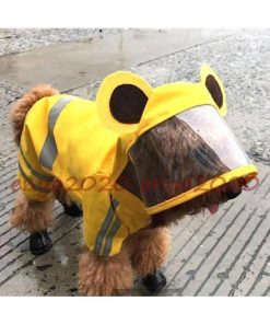 ！犬服 カッパ ポンチョ 反射光 撥水 雨具 帽子 犬の服 フード付き ドッグレインコート ドッグウェア 防水 * レイングッズ