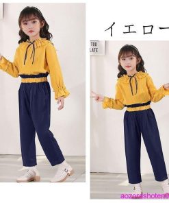 子供服 セットアップ 春 秋 おしゃれ 女の子 トップス+ボトムス 2点セット キッズ 上下セット 長袖 長ズボン 可愛い 姉妹 お出かけ お祝い 七五三 発表会 90-140 * 上下セット