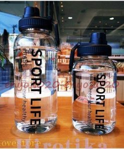 耐熱ガラス 茶こし付き グラス 直飲み 700ml ウォーターボトル 耐久性 クリアボトル 1000ml 携帯ポット 大容量 ガラス水筒 * 水筒