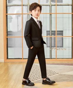 小学校 卒業式 子供服 入学式 スーツ 男の子 キッズ ワイシャツ ネクタイ ブレザー ベスト ズボン フォーマル スーツ おしゃれ 長袖 縦ストライプ 男の子 * スーツ、ブレザー