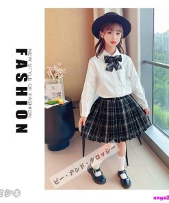 子供服 卒業式 女子 スーツ ジャケット 4点セット 卒服 女の子 チェック柄 プリーツスカート スクール 制服 発表会 七五三 110 140 セットアップ 170cm 半袖 * スーツ、ブレザー