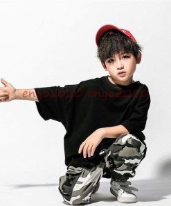 キッズ ダンス衣装 ヒップホップ HIPHOP  子供 ダンストップス 迷彩パンツ Tシャツ  ダンスパンツ 長ズボン ジャズダンス 練習着 * レッスンウエア