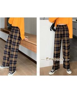 チェックパンツ ワイドパンツ 裏起毛 レディース 秋冬 コーデ 冬 ボトムス ドロストパンツ ウエストゴム イージーパンツ ゆったり 新作 代引不可 柄 おしゃれ * その他スカート、パンツ