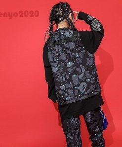 キッズ ダンス衣装 セットアップ ヒップホップ 3点セット 女の子 男の子 HIPHOP ベスト ダンスウェア 上下セット ジュニア 子供 韓国 ステージ衣装 団体 演出服 * ドレス、ダンス衣装