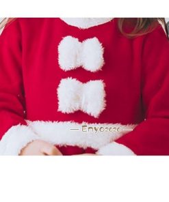 ワンピース&amp;帽子 キッズ サンタ服 2点セット サンタコスプレ 女の子 パーティー クリスマス衣装 サンタクロース * キャラクター衣装