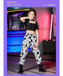 キッズ ダンス衣装 セットアップ へそ出し 女の子 トップス パンツ 韓国 子供 HIPHOP ヒップホップ ステージ衣装 120-170cm ジャズダンス 団体服 大きい * レッスンウエア