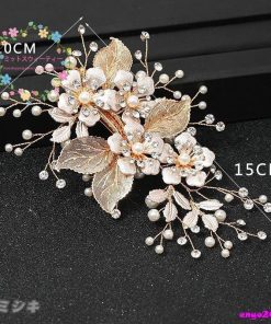 ヘッドドレス 髪飾り ヘアアクセサリー 花 パール 和装 着物 ウェディング ヘッドアクセサリー 振袖 結婚式 フォーマル ゴールド 髪留め ブライダル お呼ばれ * ヘッドドレス