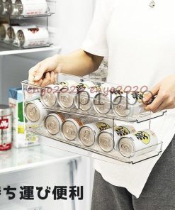 2段 コロコロ缶ラック 冷蔵庫ラック 350ml 飲み物 スッキリ収納 収納 缶ビール 缶ストッカー 缶ディスペンサー 缶ラック 缶ジュース * その他収納、ラック