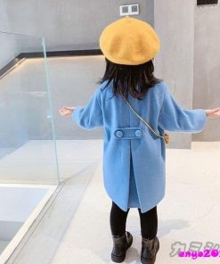 子供服 ラシャコート キッズ 女の子 厚手 無地トレンチコート 中綿コート 綿入れ ベビー ジュニア服 ロングコート 女児 アウター 防寒保温 暖かい おしやれ 秋冬 * コート