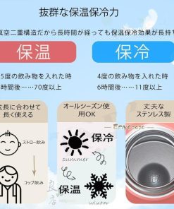 子ども用水筒 ワンタッチ ストロー キッズ  肩ひも付き  保温 保冷 女の子 男の子 可愛い 魔法瓶 通園 通学 360ml 保育園 2way 幼稚園 軽い * 子ども用水筒