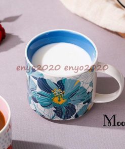 マグカップ 北欧 おしゃれ コーヒーカップ 大きい 陶器 ハンドメイド 朝食カップ ティーカップ 大容量 コップ カフェマグ キッチン雑貨 450ml 食器 磁器 洋食器 * マグカップ