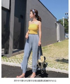 薄手 エアパンツ ロングパンツ レディース マタニティパンツ 妊婦 マタニティウェア 春秋 夏 長ズボン ガウチョパンツ ワイドパンツ ゆったり * パンツ 、デニム