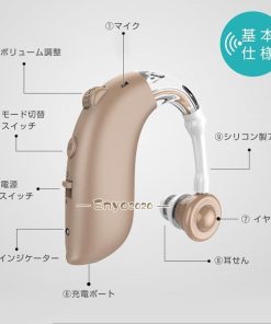 軽量 左右両用 ハウリング抑制 USB充電式 騒音抑制 高齢者用  耳掛け型集音器 両親 耳かけ  充電式 デジタル デジタル補聴器 * 補聴器本体