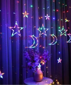 星月 イルミネーションライト クリスマス クリスマスツリー 屋外 オーナメント 飾り 装飾ライト LED電飾 乾電池式 3.5m スノーフレーク 装飾 室内 * イルミネーションライト