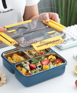 弁当箱 ランチボックス おしゃれ お弁当箱 学校学生 会社出勤 食事用 遠足 ピクニック 便利 1段 2コマ 3コマ 仕切り シンプル ギフト 贈答品 2色 新生活 * 弁当箱