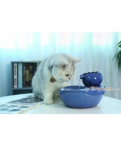 セラミックファウンテン　ブルー/ブラック (犬 濾過 ペット用 給水器 自動循環 流れる) 水飲み 給水機 猫 給水器 清潔 * 給水器