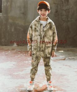 アウター 上下セット 春秋  男の子 キッズ 子供服 ジャージ アウトドア 韓国 ジュニア 迷彩服 子供 セットアップ * ジャージ