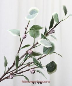 デコ素材 造花 人工観葉植物 葉 アレンジ 同色3本セット リース ユーカリの葉 ブーケ 本物そっくり ユーカリ フェイクグリーン * 花束、アレンジメント