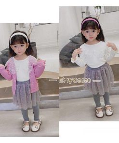 ボトムス レギンスパンツ ロングパンツ スカッツ 子供服 10分丈 こども キッズ 女の子 パンツ スカート 重ね着 チュチュスカッツ レース柄 * スカート