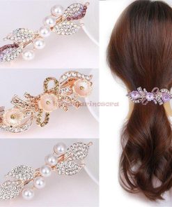 ヘアクリップ ヘアアクセサリー クリップ ヘアピン ヘアアクセ レース パール フラワー キラキラ おしゃれ 春 ポイント消化 プレゼント 夏 可愛い * ヘアクリップ