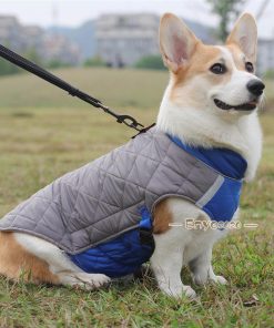 リバーシブル ドッグウェア 犬 服 犬の服 トップス 中綿ダウンコート ノースリーブ 軽量 薄 防寒 暖かい 中型犬 大型犬 小型犬 可愛い * 犬の服