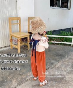 長ズボン キッズ 夏 薄手 ロングパンツ 子供 女の子 男の子 虫よけ サルエルパンツ 通気性 パンツ ボトムス 90/100/110/120cm UVカット 紫外線対策 おしゃれ * 長ズボン、ロングパンツ